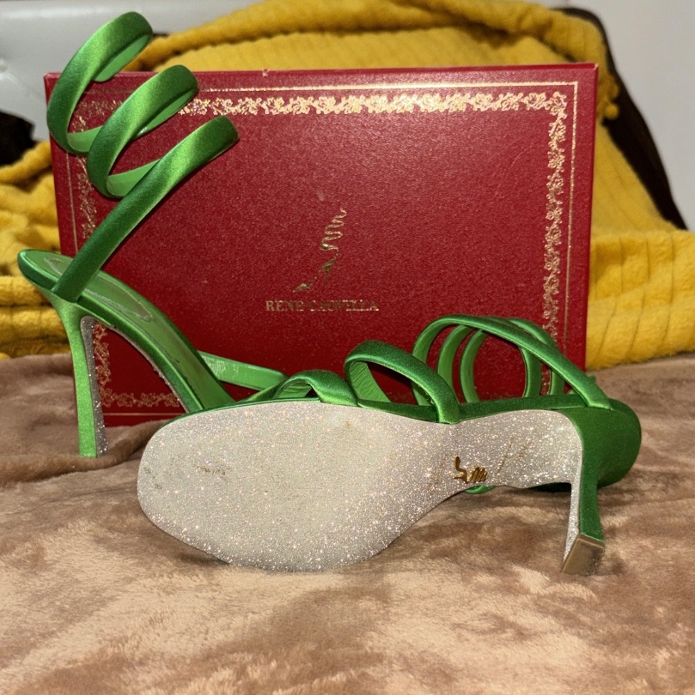 Green Rene Caovilla Heels